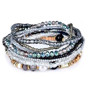 2/$12 Bohemian Stackable Beaded Bracelets